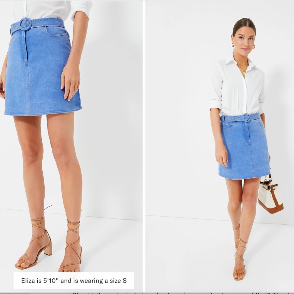 Tuckernuck indigo denim mini carver skirt